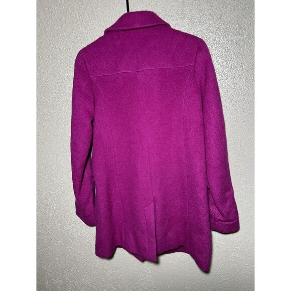 H&M Fuchsia Pink Womens Small Size 6 Wool Blend Coat Jacket Ladies NICE! - Picture 7 of 7